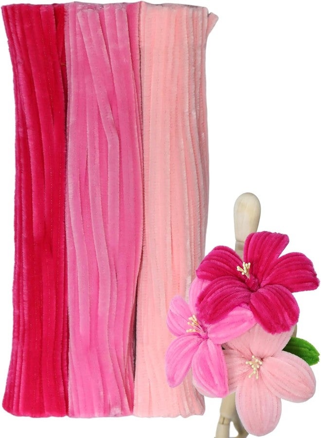 Brille Bee Premium Chenille Stems Pipe Cleaners, Craft Supplies for DIY Art, Floral Creations, School Projects (Pink 150pcs) - Image 1